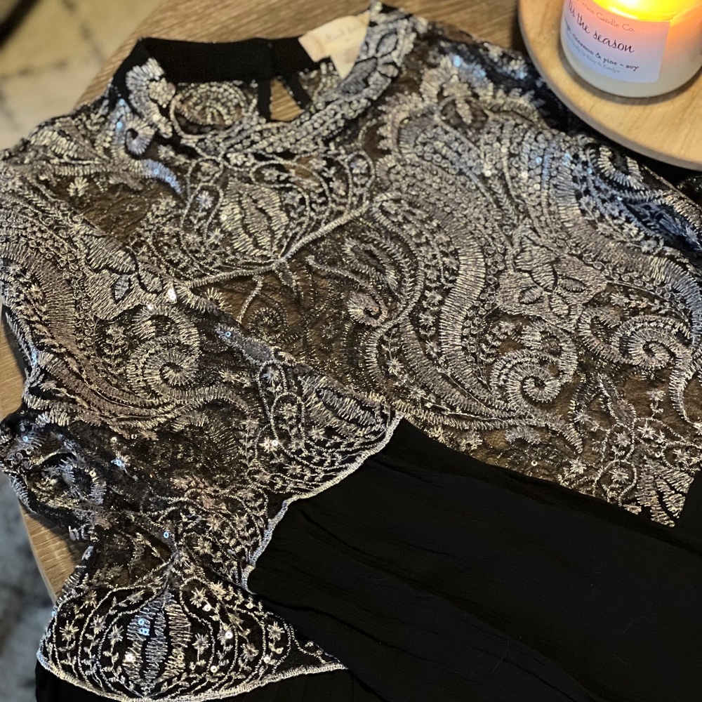 Altar'D State Jeweled Top Swing Dress